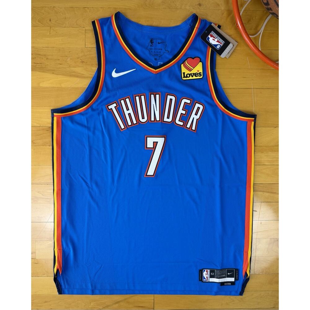 Authentic Chet Holmgren OKC Thunder 2025 NBA Finals Oklahoma City Jersey Nike 52